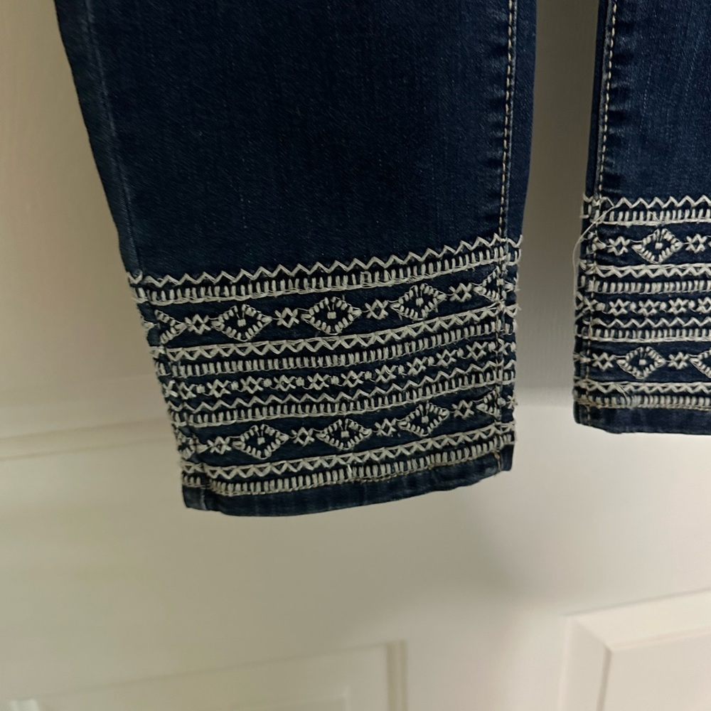 Earl Embroidered Trim Straight Leg Jeans - Picture 3 of 6